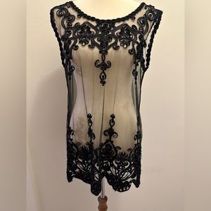 Sheer Oversized Tunic Tank